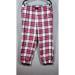 Victorias Secret Pajama Pants Womens Large Plaid Flannel Lounge Sleepwear jogger